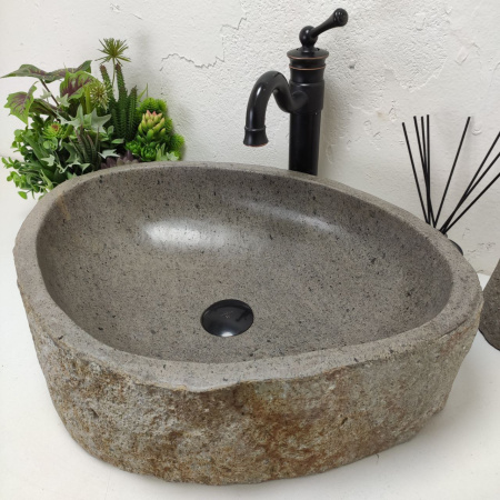 Накладная раковина из речного камня RS01472 () C7 фото