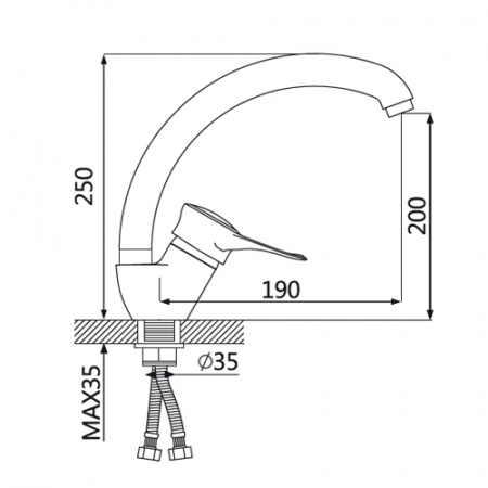 Смеситель для кухни Oute T30 T3013B фото
