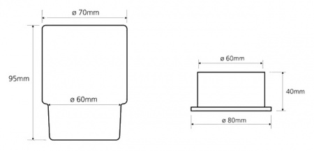 Стакан для зубных щеток Bemeta Omega 138110061 фото