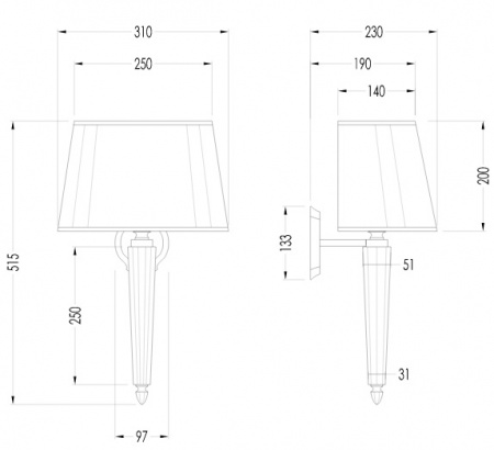 Настенный светильник Devon & Devon Crystal DECRYSTALCR фото