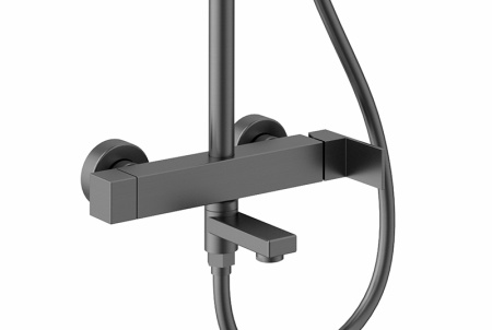 Душевая система Kaiser Cube 01582-15 воронёная сталь фото