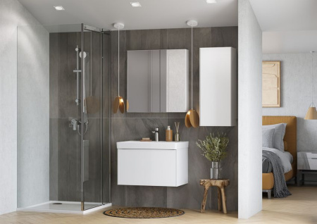 Тумба с раковиной Акватон Асти 70 1A263001AX2B0 белый глянец фото