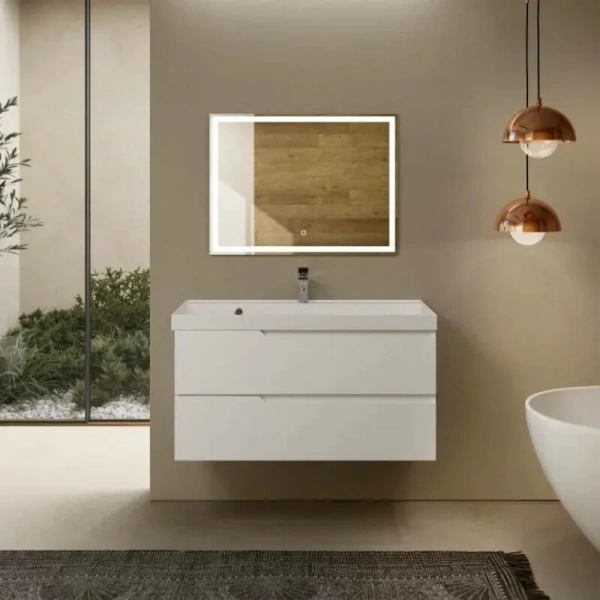 Тумба под раковину Aquame S3 AQM900310WH 100 см, белый глянец фото