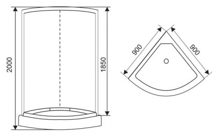 Душевая кабина Arcus AS-100 90x90 фото