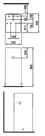 Раковина свободностоящая Laufen Kartell 8.1133.1.000.111.1 со скрытым сливом фото