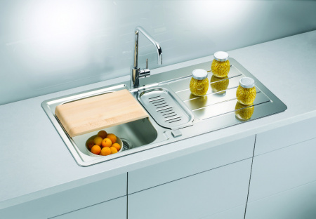 Мойка для кухни Alveus Line Maxim 10 сатин, клапан автомат фото