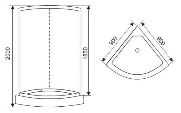 Душевая кабина Arcus AS-100 90x90 фото