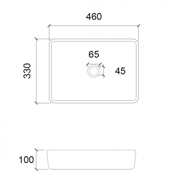 Накладная раковина стеклянная Abber Glas AK2312 46x33 прозрачная фото