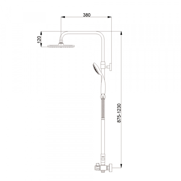Душевая система (стойка) Raiber R0801 фото