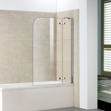 Шторка для ванны распашная WeltWasser WW100 100D2-100 100 см прозрачное стекло фото