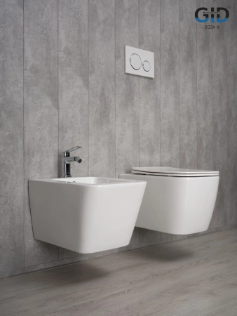 Подвесной унитаз безободковый GID Tr2140 62254Y с сиденьем фото