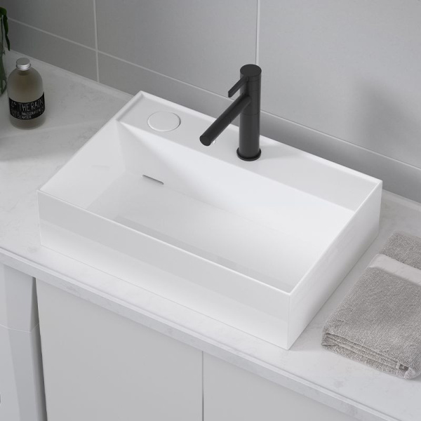 Накладная раковина CeramaLux N 6253L 59x40 слив слева фото