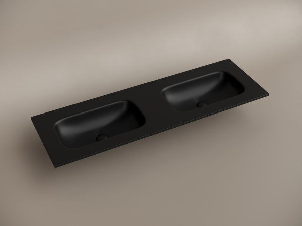 Двойная раковина Ceramica Nova Grace CN7022MBwx 141x45 черная матовая фото