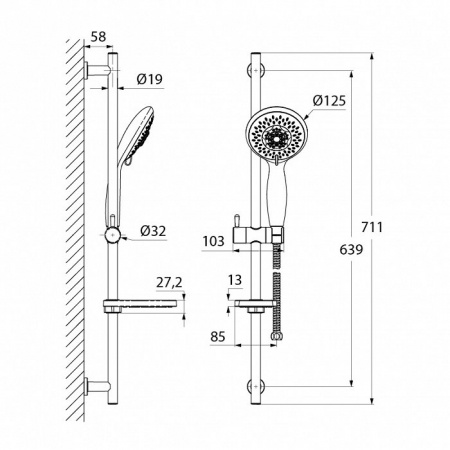 Душевой гарнитур Iddis Shower Set TSH0601 фото
