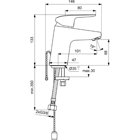 Смеситель для раковины Ideal Standard CERAFLEX B1709AA фото