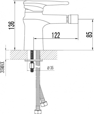 Смеситель для биде Lemark Status LM4408C фото