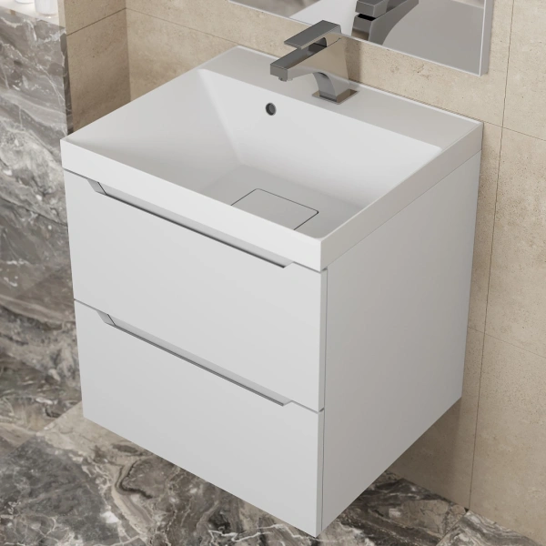 Тумба под раковину Uperwood Tanos 50 2191020000 белая матовая фото