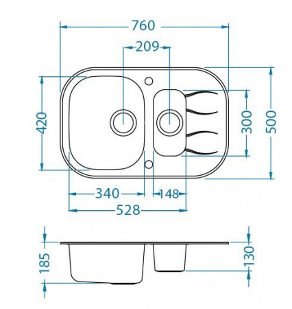 Мойка для кухни Alveus Wave 30 Желтый фото