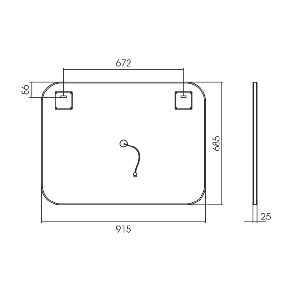 Зеркало Vincea VLM-2I800 80 см фото