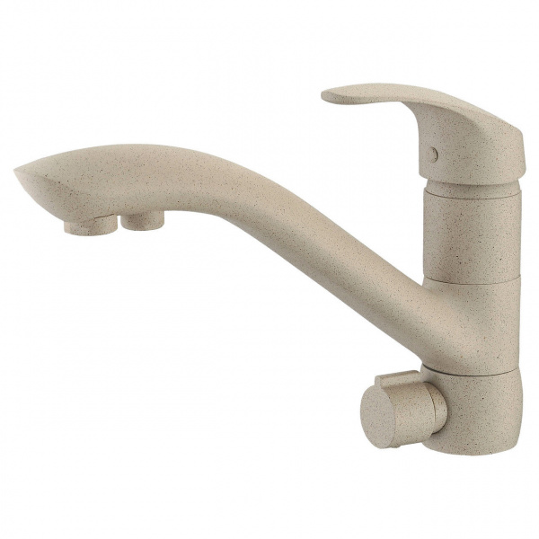 Смеситель для кухни кухни с фильтром для воды Kaiser Venus 39066-7 бежевый мрамор фото