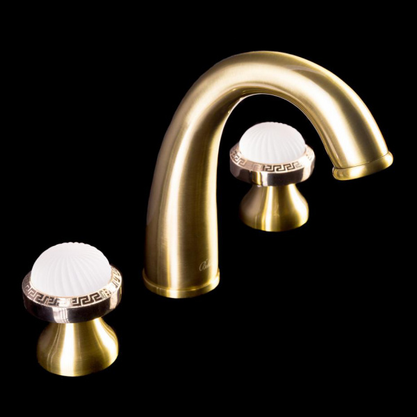 Смеситель для раковины двухвентильный Boheme Satine 317-ST фото