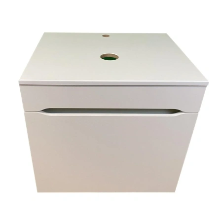 Тумба под раковину Sintesi Style STL.W7013 столешница белая / белая матовая фото