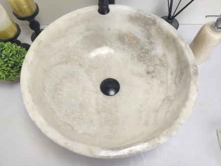 Накладная раковина из оникса Indo Bowl Yellow Medium TinLip BO-00511 фото