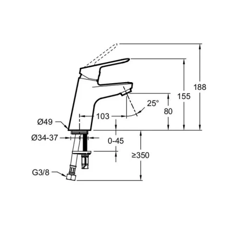 Смеситель для раковины Jacob Delafon Lucien E20849-CP фото