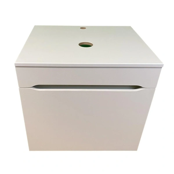 Тумба под раковину Sintesi Style STL.W7013 столешница белая / белая матовая фото