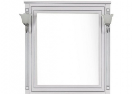 Зеркало Aquanet Паола 90 00181769 белый/серебро фото