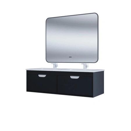 Тумба под двойную раковину Uperwood Modul 120 TModul120B черная фото