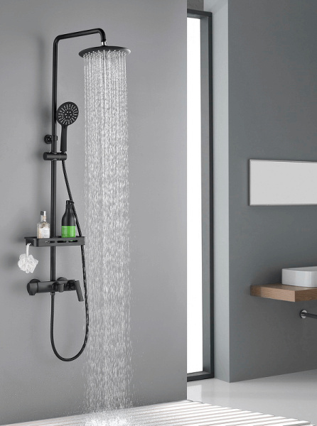 Душевая система Orans OLS-7003 Черная матовая фото