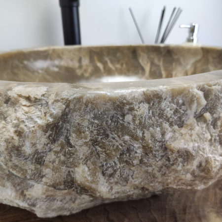 Накладная раковина из оникса Erozy Grey EO-00802 (52*42*15см) фото