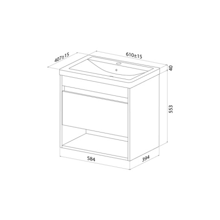 Тумба с раковиной Iddis Zodiac X ZDX60WNi95K 60 см фото