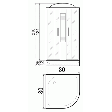 Душевая кабина River Rein 80/26 МТ фото