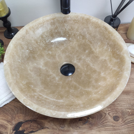 Накладная раковина из оникса Bowl Sunset Medium Tin Lip BO-00826 фото