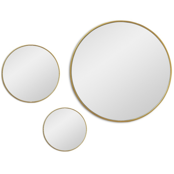 Набор из трех зеркал Art-Zerkalo Jupiter Gold SM017GL 70,40,30 см фото