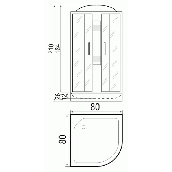 Душевая кабина River Rein 80/26 МТ фото