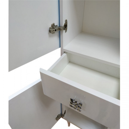 Шкаф-пенал Comforty Монако-40 левая белый глянец фото