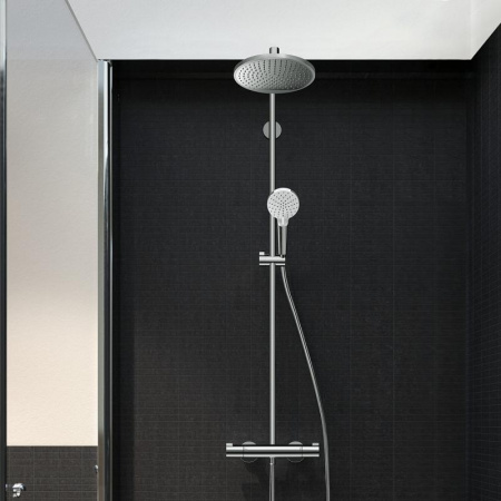 Душевая система с тропическим душем Hansgrohe Crometta S Showerpipe 240 1jet 27267000 фото