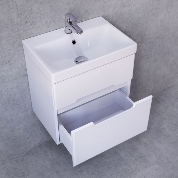 Тумба с раковиной Jorno Moduo Slim Mod.01.50/P/W 50 см фото