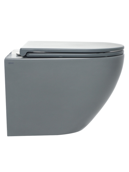 Подвесной унитаз безободковый AQUAme AQM2002MGR с сиденьем SoftClose фото
