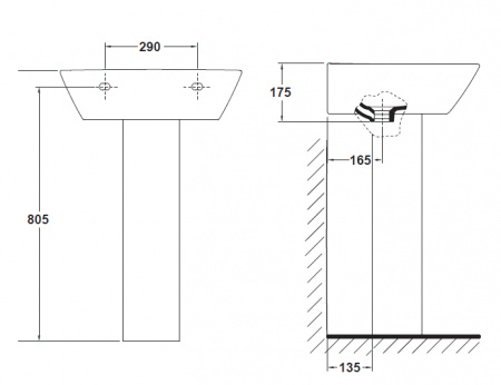 Пьедестал для раковин Gala Street 31435 фото