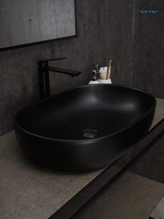 Накладная раковина GID Bm9026a 53369 60x40 черная матовая фото