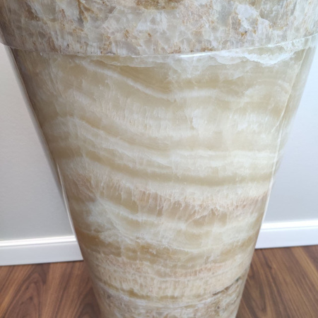 Раковина напольная из оникса Yellow ON-01343 (45*45*90) фото