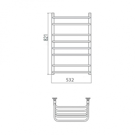 Полотенцесушитель электрический Terminus Полка П8 4660059921082 500х830 фото
