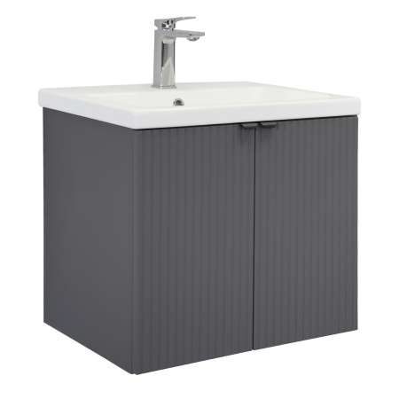 Тумба с раковиной Comforty Лима 60П 00-00019236 антрацит фото