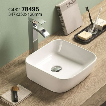 Накладная раковина CeramaLux N 78495 34x35 фото