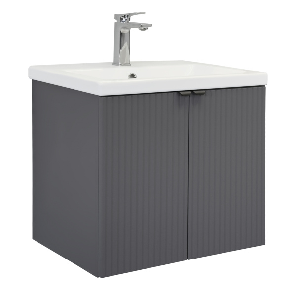 Тумба с раковиной Comforty Лима 60П 00-00019236 антрацит фото