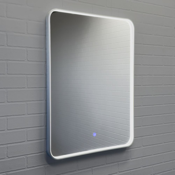 Зеркало с подсветкой LED IC-подсветка холодный свет, сенсорное Comforty Ситара-60 00-00020612 серебрянное матовое фото